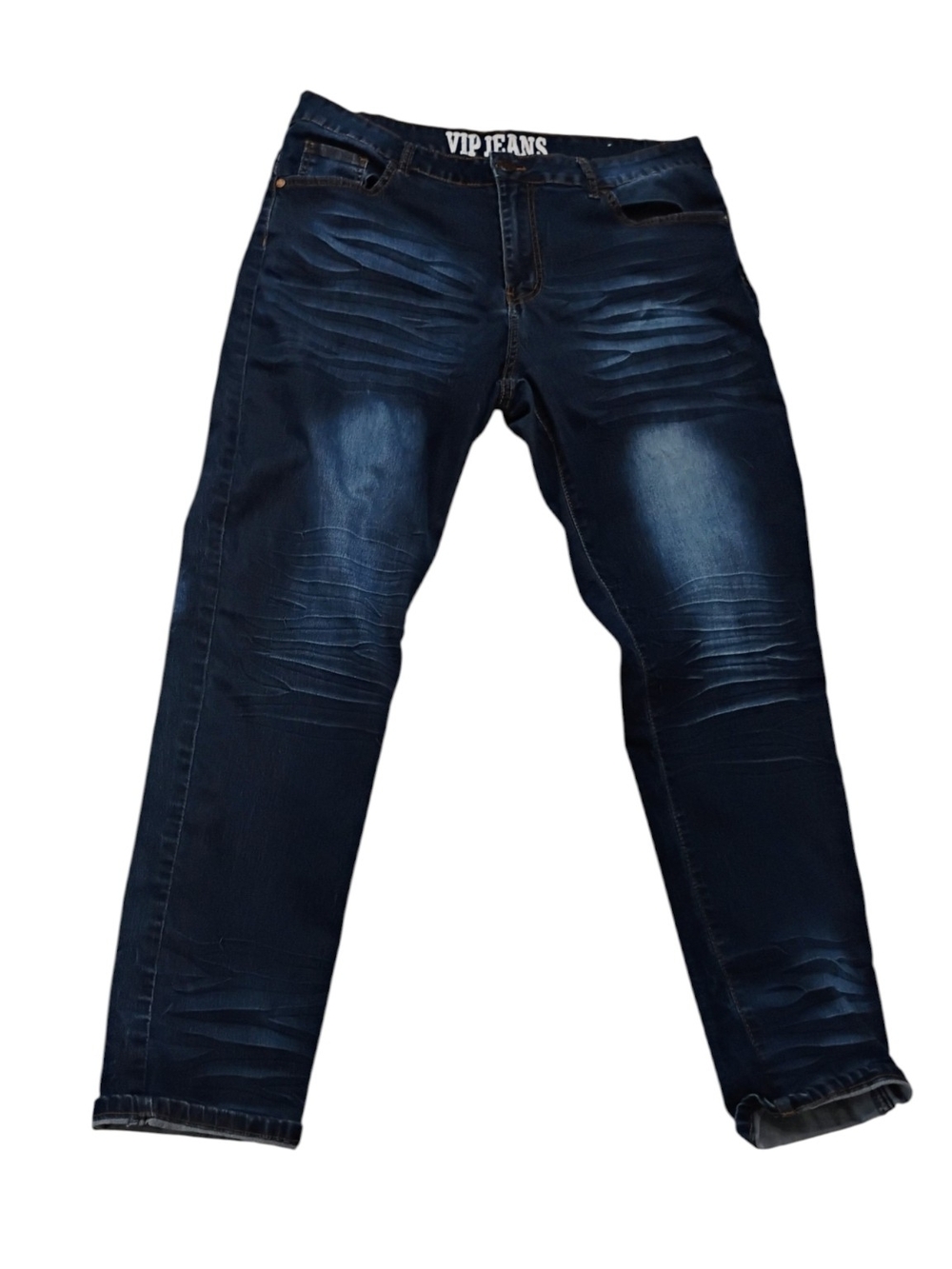 VIP Women's Straight Dark Blue Washed Jeans SZ 16